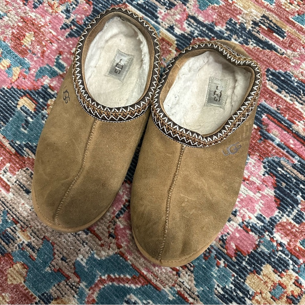 Ugg Tasman Shearling Slippers Men Chestnut Size 14